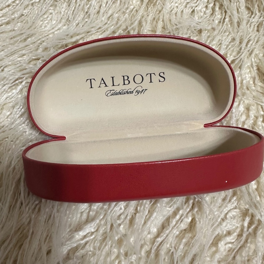 Talbots Empty  Case glasses. Red color. Size 7" x 4"